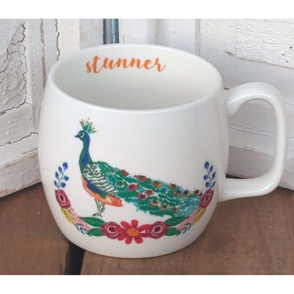 Opal House Peacock Stoneware Mug Coffee/Tea Cup Stunner" 14 oz Target Opalhouse